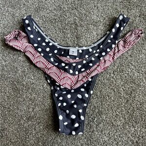 High waisted cheeky bathing suit bottom